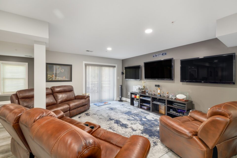 Lower Level Open Living Fitness - Multi-Zone Lower-Level Living & Home Fitness Center by Sam's Remodeling