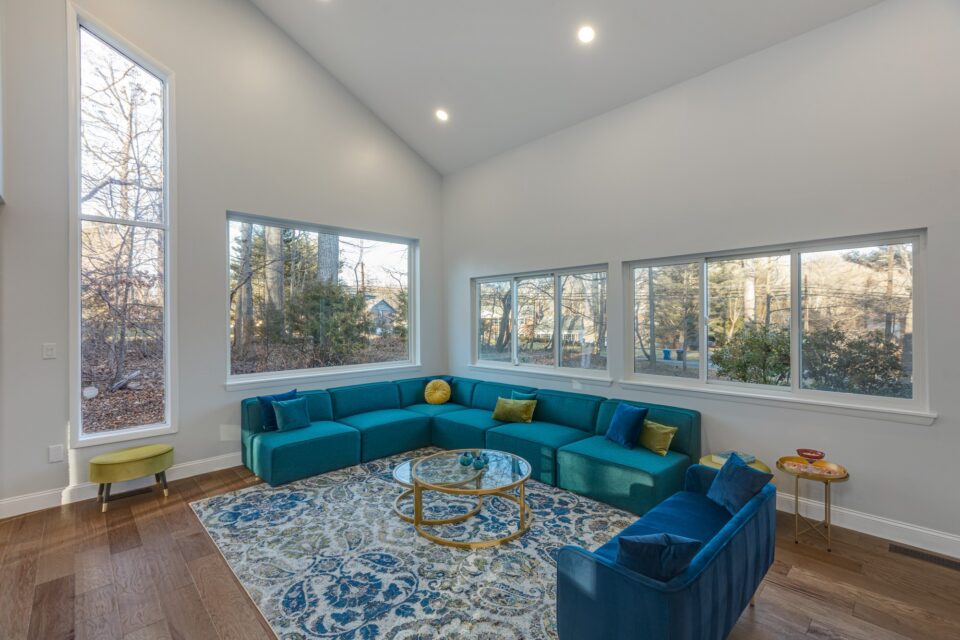 Vaulted Sunroom Addition Living - Modern Vaulted Sunroom Addition & Brick Hearth Entertaining Suite by Sam's Remodeling